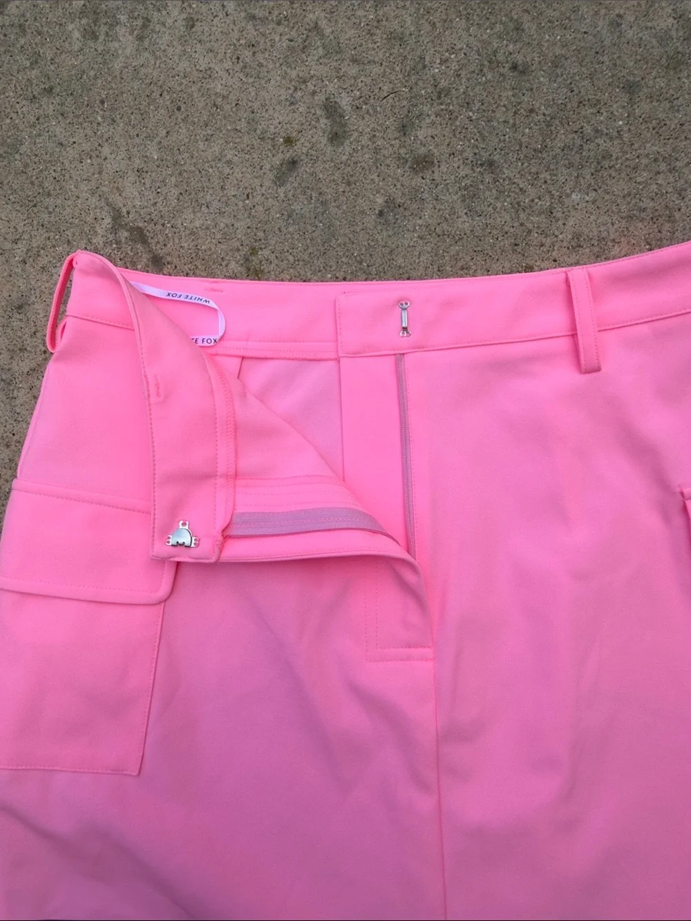 White Fox Women's Pink Nylon Cargo Mini Skirt Size M